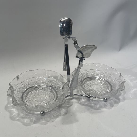 Vintage Dual Sugar Bowl With Spoon Made In England - Picture 12 of 12